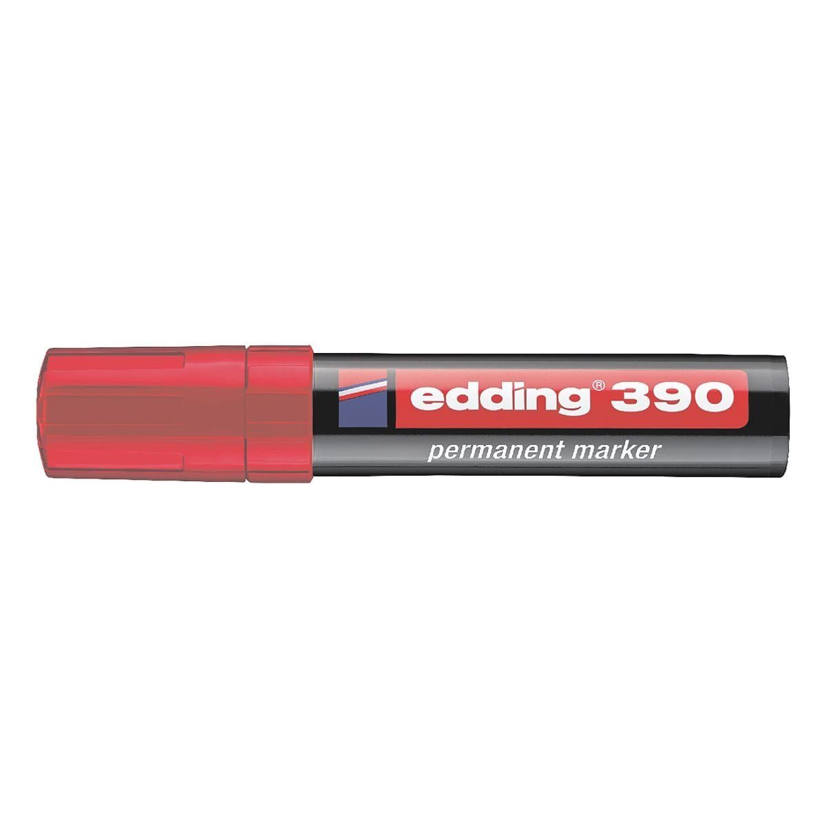 rot 390, edding Permanentmarker (1-tlg), breite für Beschriftungen