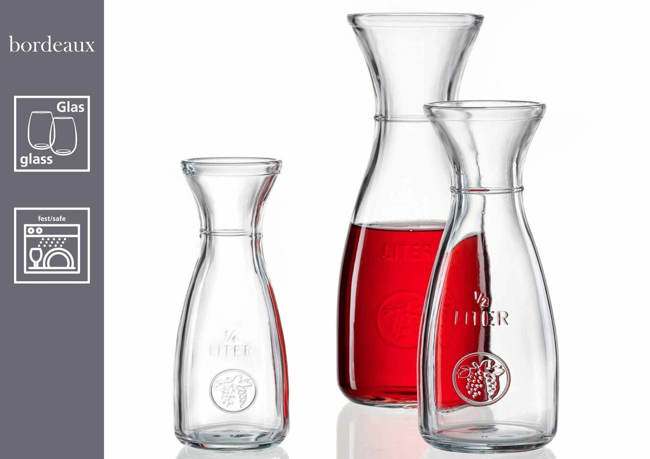 Ritzenhoff & Breker Karaffe Bordeaux Karaffen 250 ml 12er Set, (12x Karaffe, 12-tlg)
