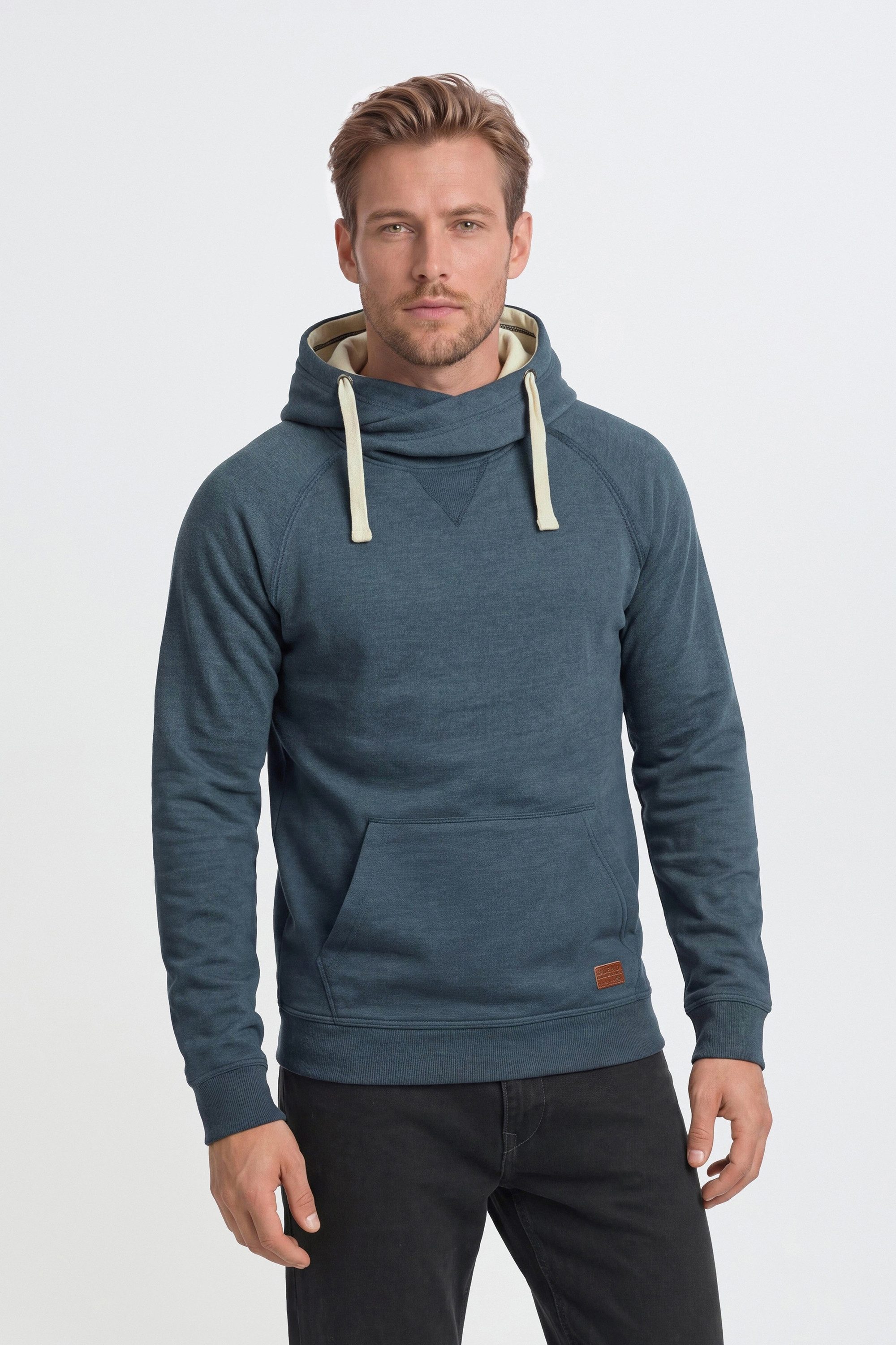Blend Kapuzenpullover BHSales Kapuzensweatshirt mit Cross-Over Kragen
