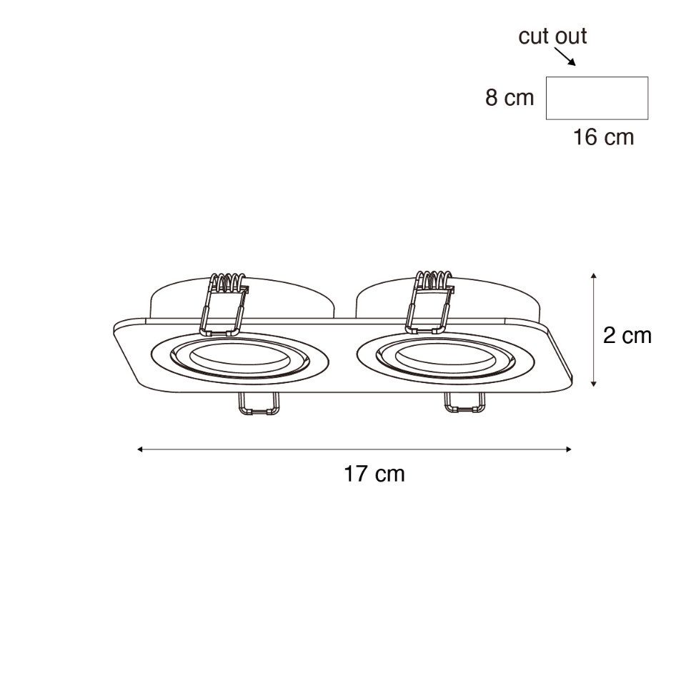 Qazqa Gartenstrahler Alberto, ohne Leuchtmittel, GU10, Gunmetal, Modern, Aluminium, 12-flammig