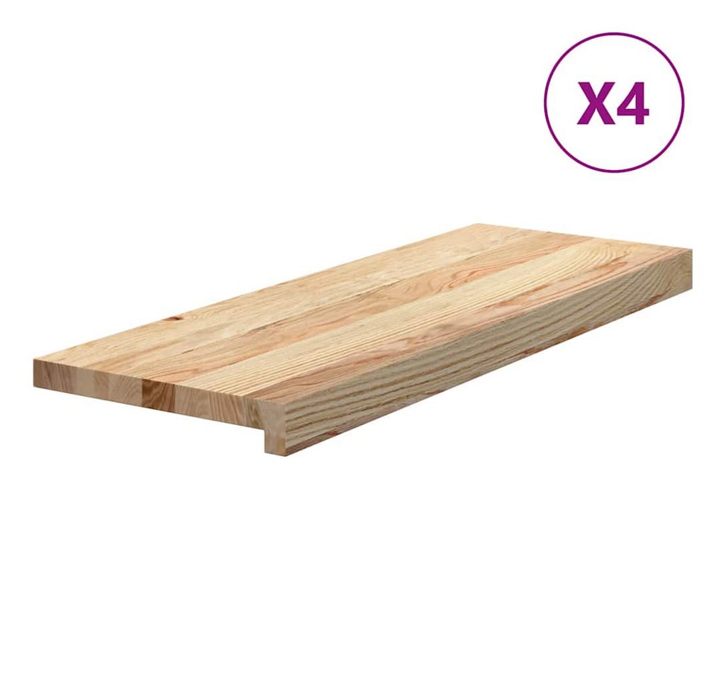 Thumbnail - vidaXL Treppenstufe, Treppenstufen 4 Stk. Unbehandelt 70x25x2 cm Massivholz Eiche