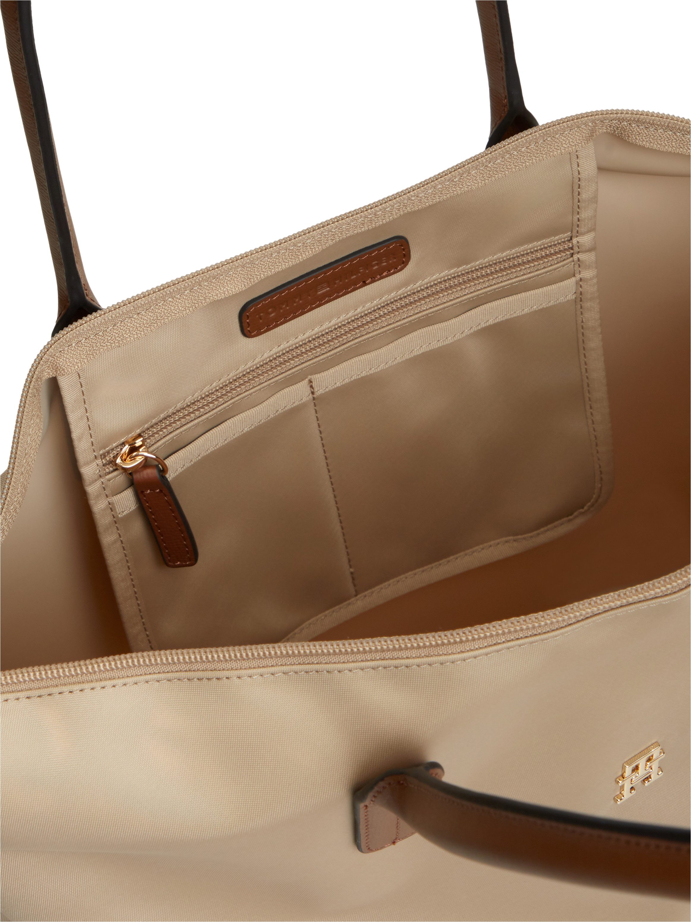 Tommy Hilfiger Tragetasche POPETTE TOTE, Damen Handtasche, Schultertasche mit kontrastfarbigen Henkeln – Bild 4 von 5