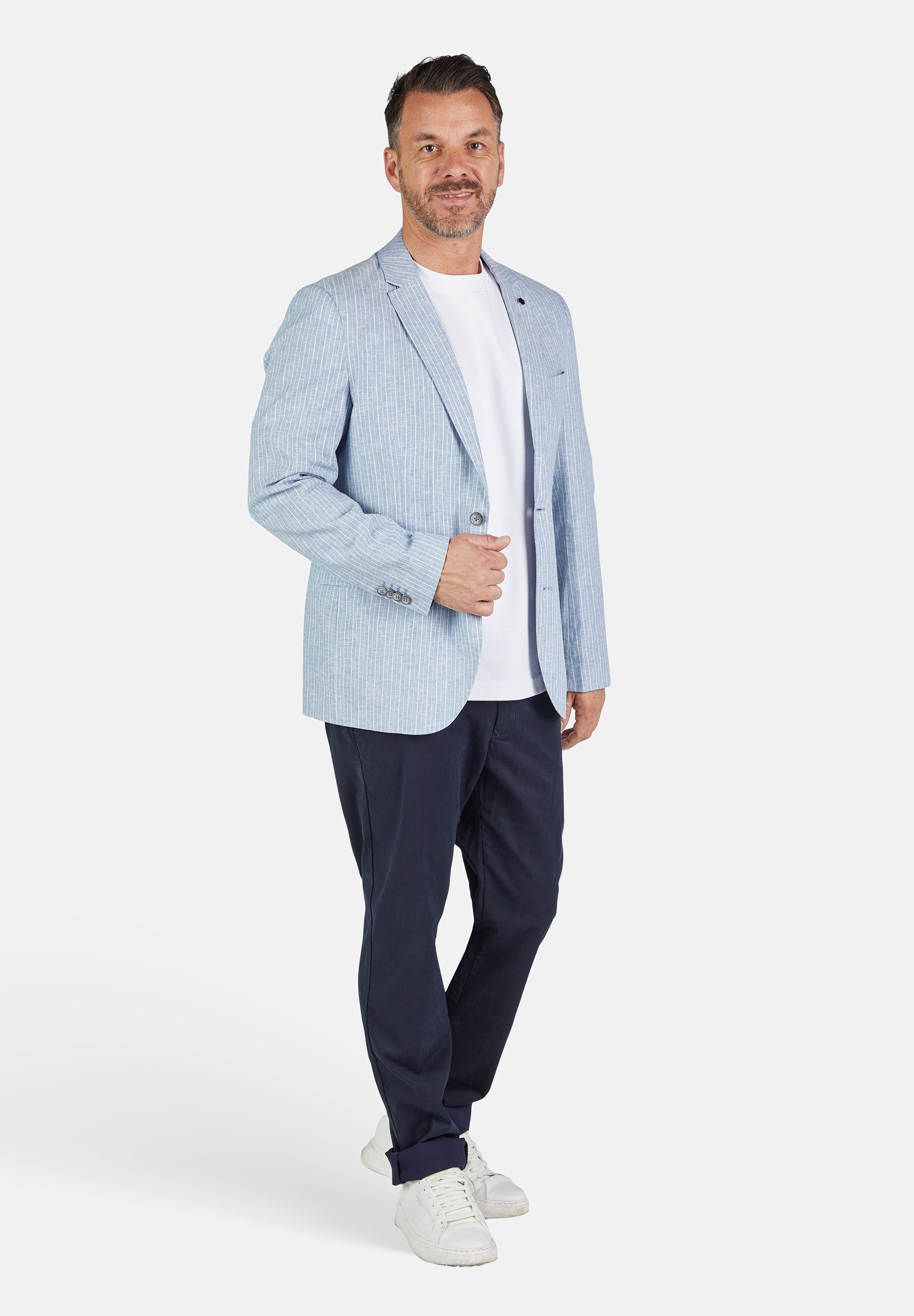 Calamar Sakko Sakko Leinen Stripe