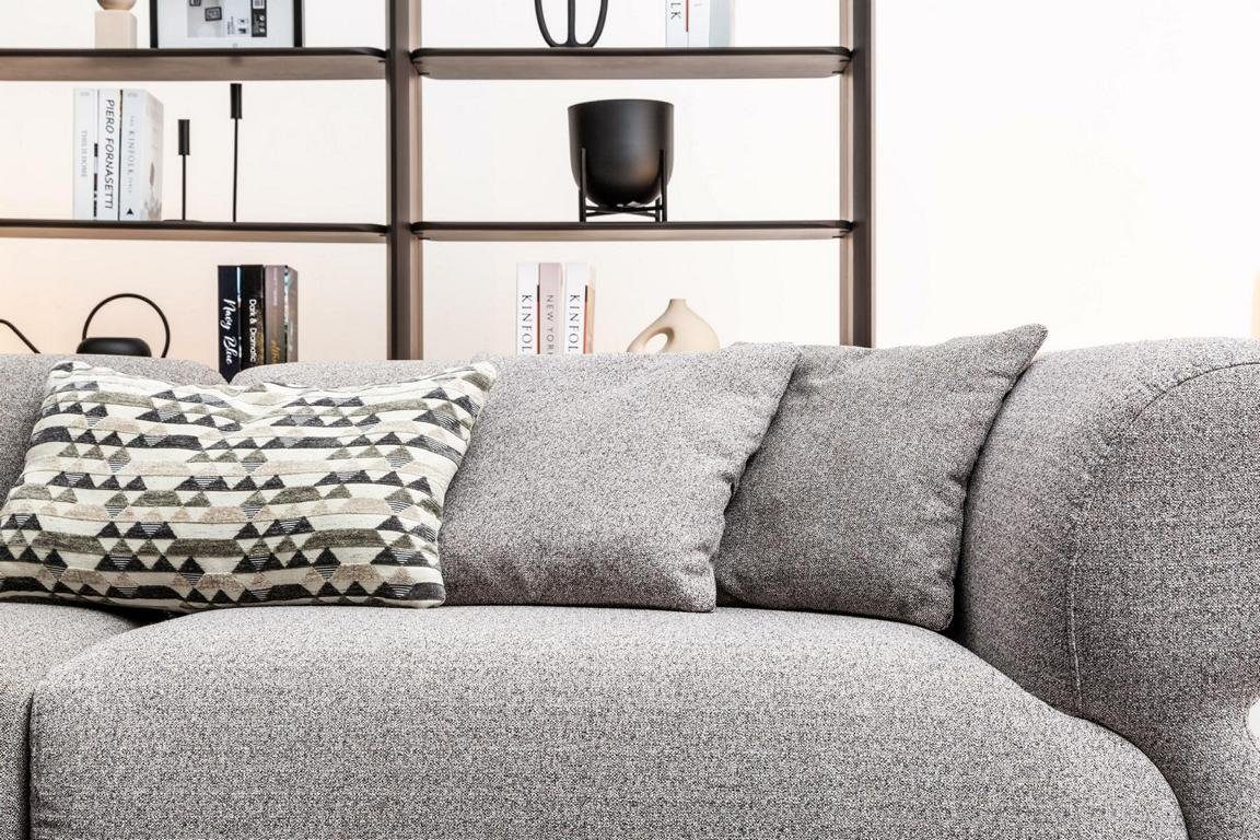 Teile, Stil 3 Modernes JVmoebel Sofa Made in Fünfsitzer Big-Sofa Graues Polstercouch Europe Möbel,