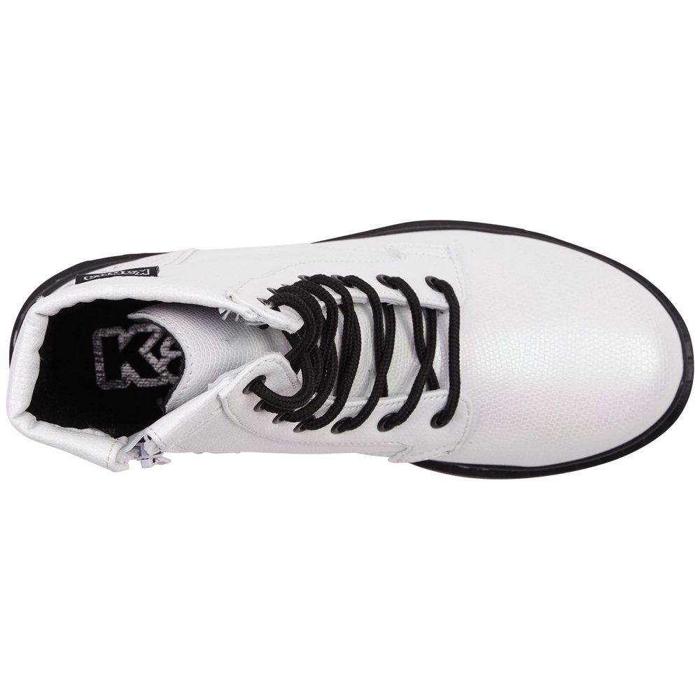 Reißverschluss der mit Kappa white-black praktischem Schnürboots an Schuhinnenseite