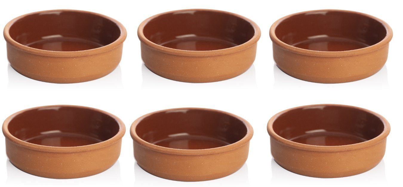 Auflaufform Sönmez Auflaufformen aus Ton 6 tlg. Set Ø 12 cm