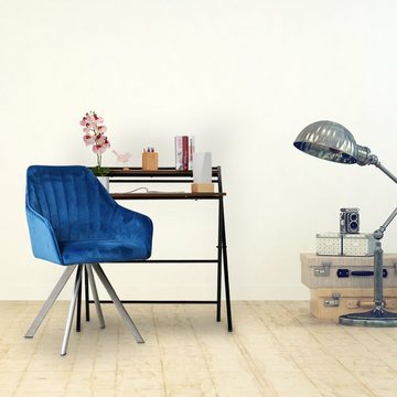 relaxdays Schreibtisch Schreibtisch klappbar mit Ablage, Holz / Schwarz