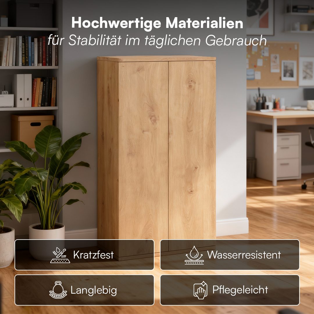 Bellamio Mehrzweckschrank Ais mit Push-to-Open Türen (110 cm hoch) Aktensch günstig online kaufen