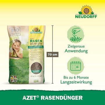 Neudorff Rasendünger Azet Bio Rasen Dünger, 20 kg, BIO 100% natürliche Rohstoffe