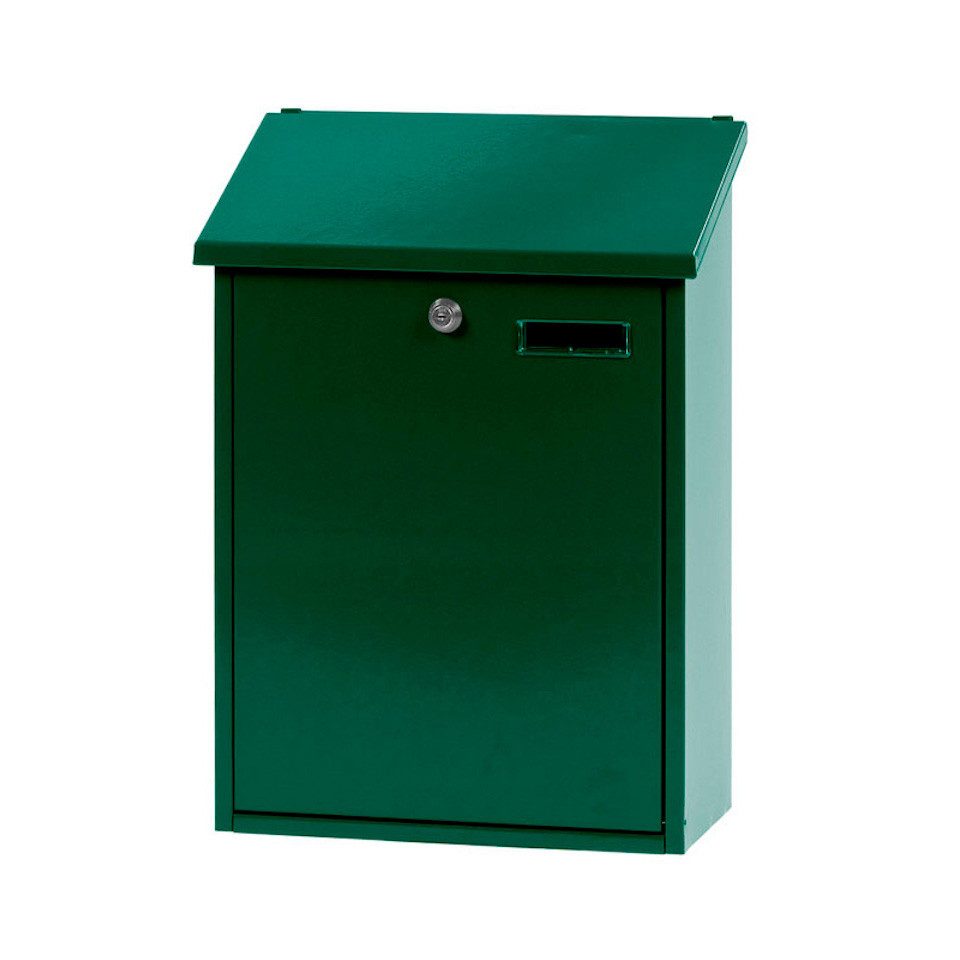 PROREGAL® Wandgarderobe Wandbriefkasten Sebastian mit Schrägdach & Namensschild, Anthrazit