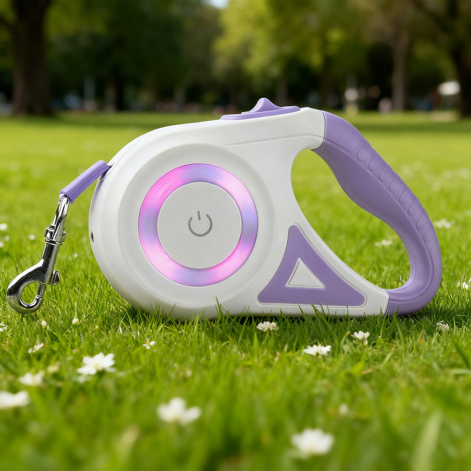 REDOM Hundeleine Teleskop-Hundeleine 5 m Rollleine für Hunde, ABS+Gummi (mit reflektierenden Streifen 360°-Design gegen Verwicklungen, 1-tlg., Ausgestattet mit abnehmbaren Kotbeutel und einem Aufbewahrungsclip), Geeignet für Hunde mit einem Gewicht von 15 bis 50 Kilogramm Hunden