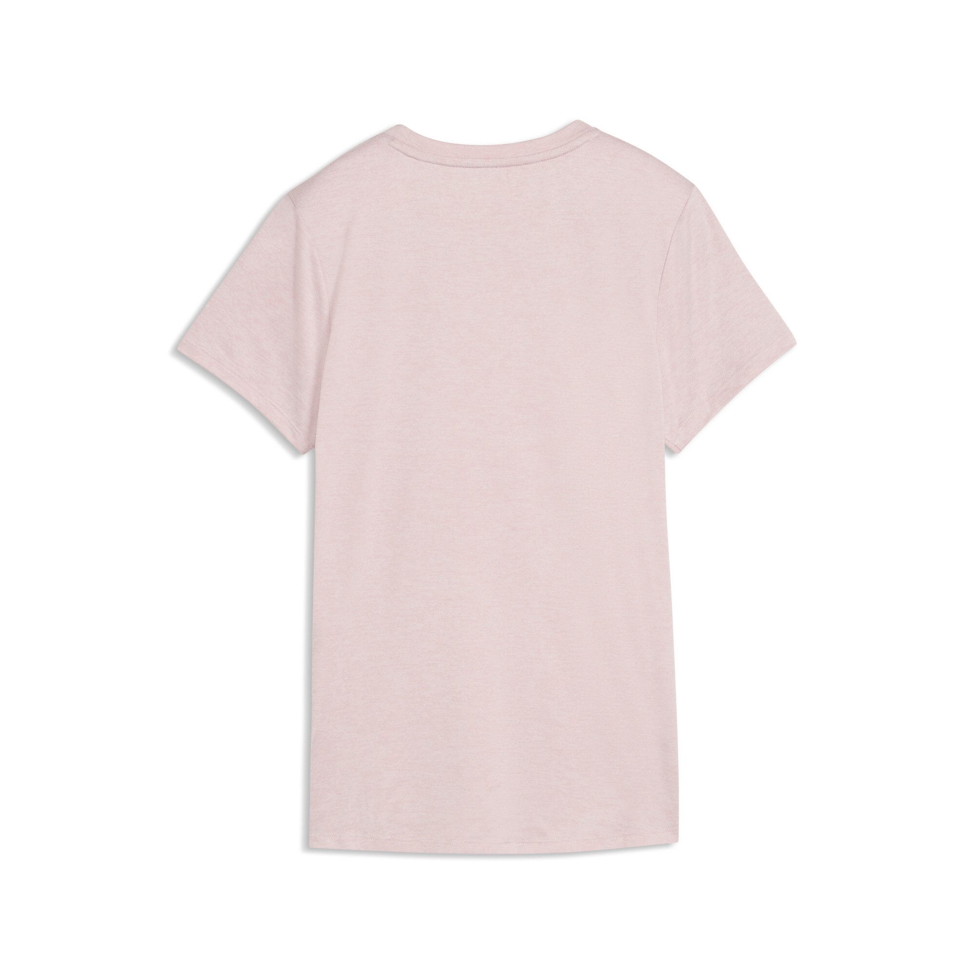 PUMA Trainingsshirt W TAD ESSENTIAL HEATHER TEE mit kleinem Logo auf der Brust, Kurzarm, in normaler Länge