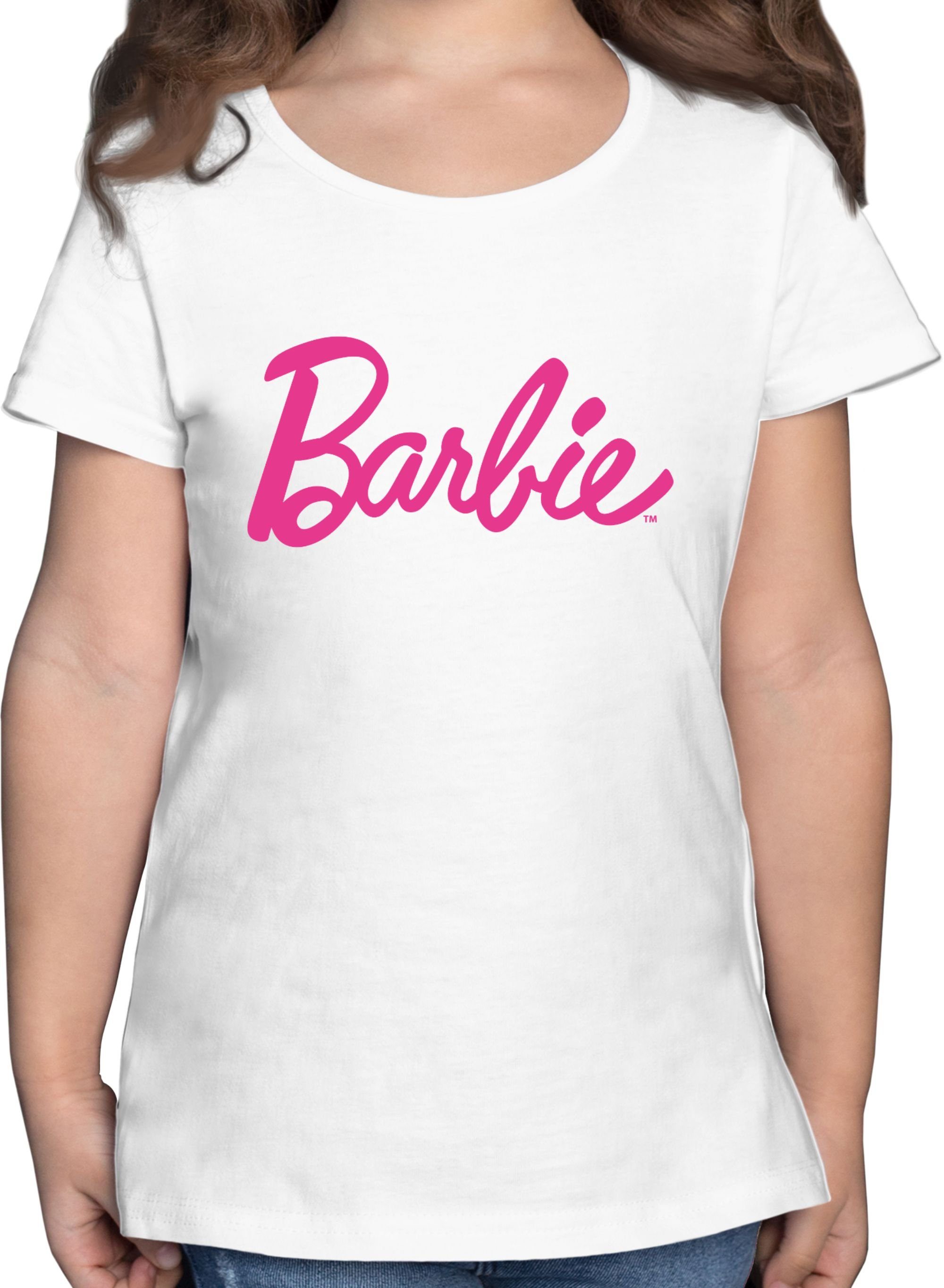 Shirtracer T-Shirt Barbie Logo Schriftzug Barbie Mädchen