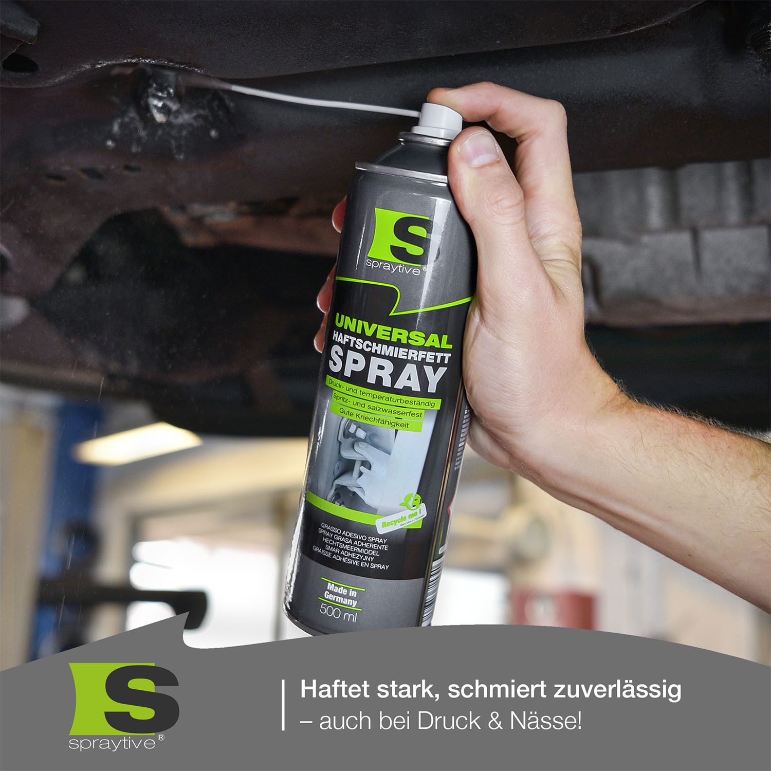 Spraytive Schmierfett 1x 500 ml Universal Haftschmierfett-Spray – Schmierfett & Kriechöl, Made in Germany – Bild 3 von 5