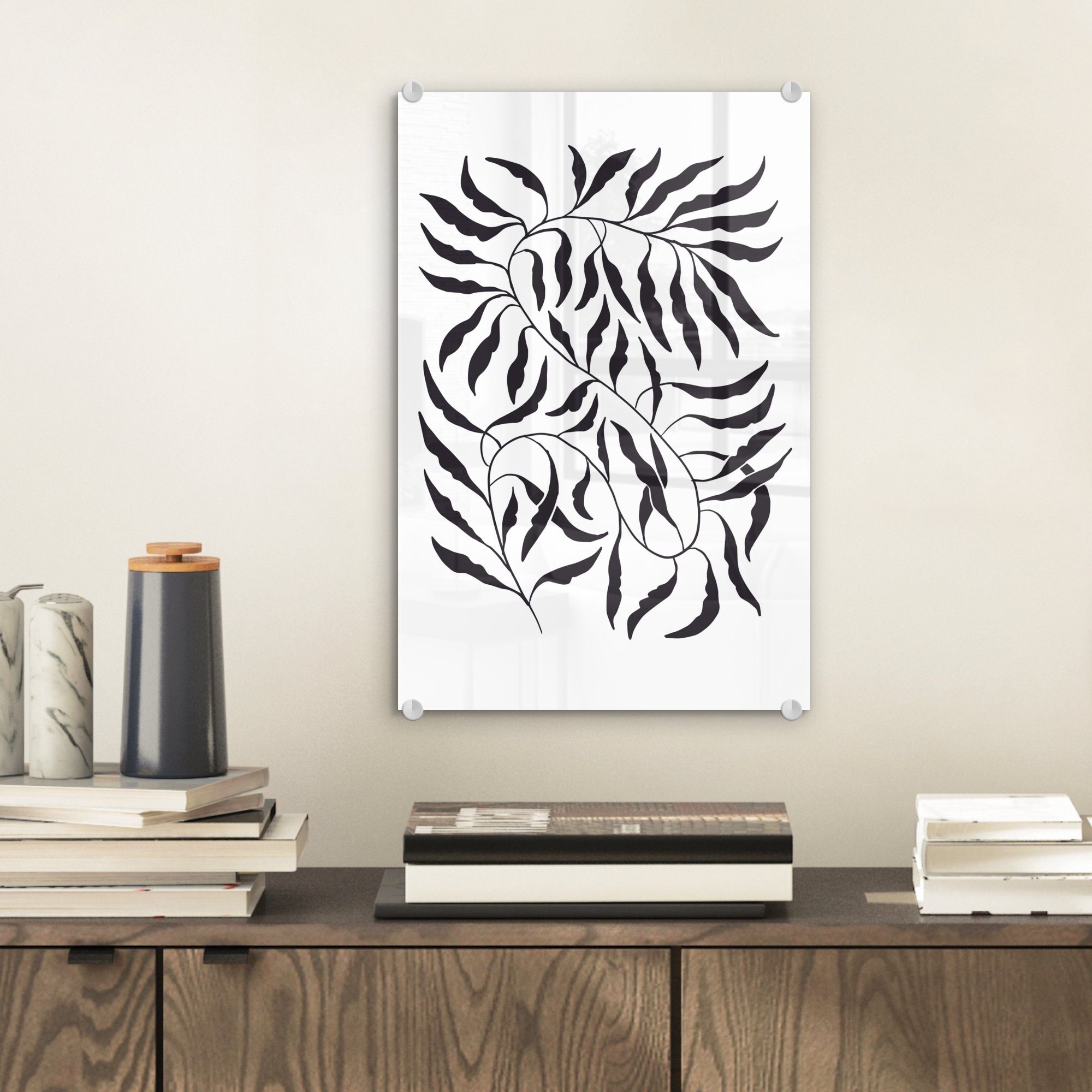 MuchoWow Acrylglasbild Blätter - Pflanzen - günstig online kaufen