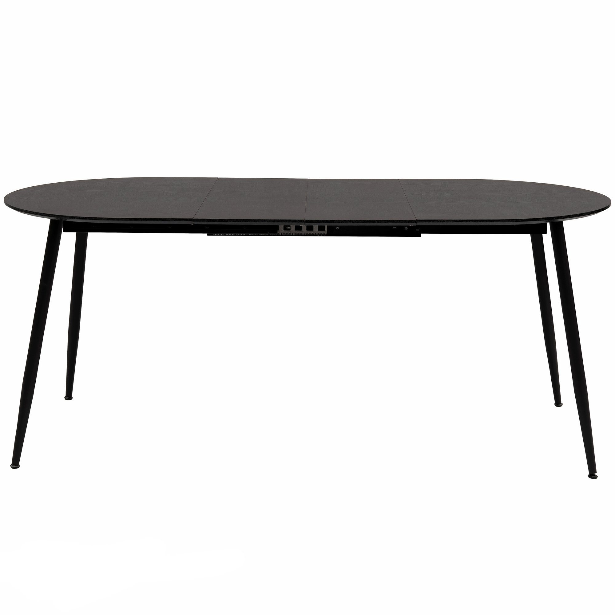 Schwarz Optik ausziehbar Tisch 4-10Pers. Rodrigo, Esstisch Holz Ovaler Esstisch 120-150-180x80cm TRISENS