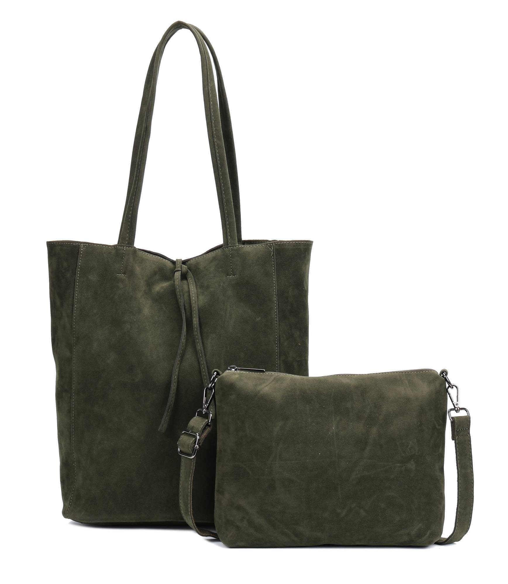 Schultertasche SET 2in1 Damen Tasche Umhängetasche XXL Hand-Tasche Shopper Tote Bag