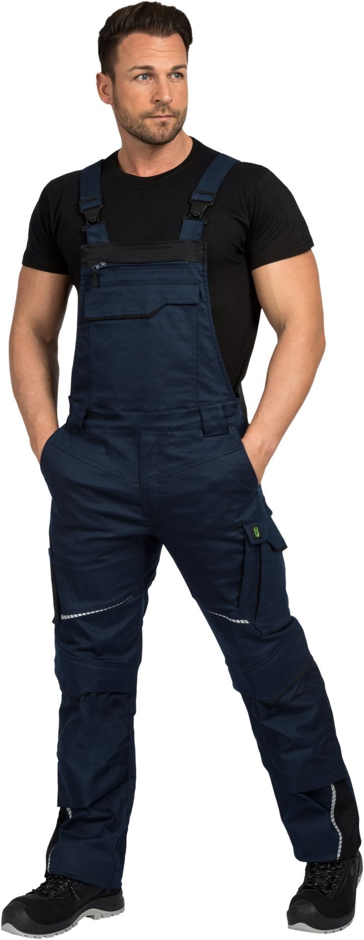 Leibwächter Arbeitslatzhose Flexline mit Extra breiten Trägern und flexibler Bundweite