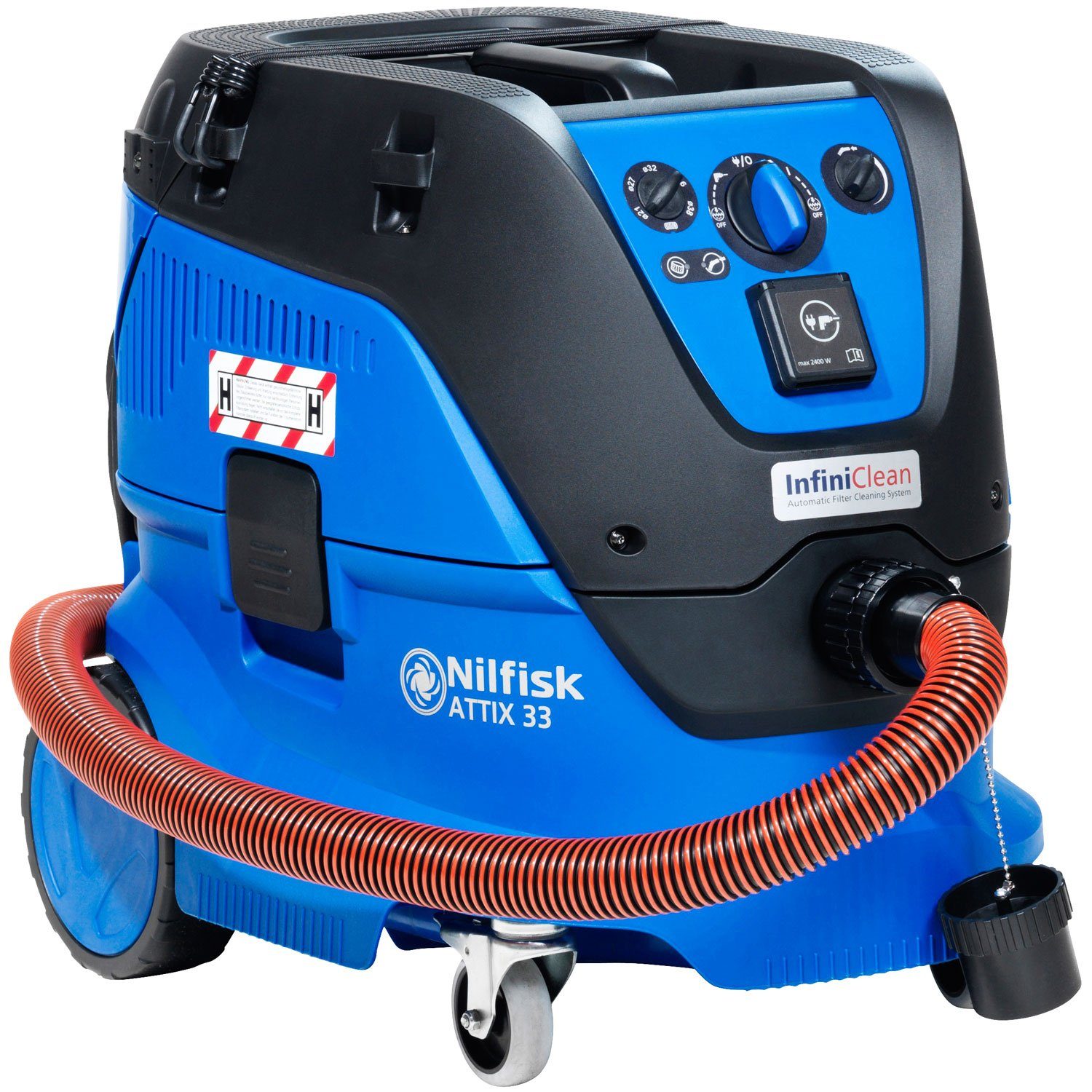 Nilfisk Bodenstaubsauger ATTIX 33-2H IC, Filterabreinigungssystem, Asbestsauger, Klasse H, InfiniClean Beutel, 1400 W 1400 W, mit