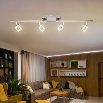 Globo LED Deckenleuchte, LED-Leuchtmittel fest verbaut, Warmweiß, LED Spotleiste Deckenlampe Wohnzimmerleuchte Esszimmer