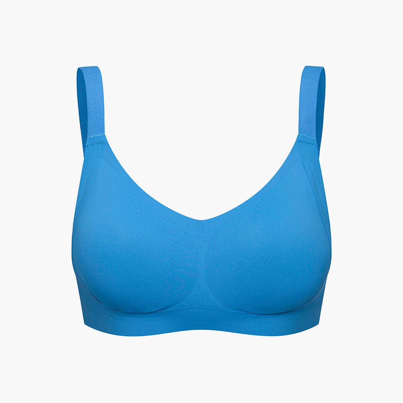 cfab by creamy fabrics Bügelloser BH Seamless Compact Push-Up BH-Silver Lake Blue-XS (1-tlg)