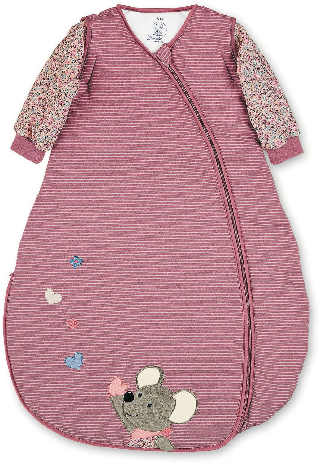 Sterntaler® Babyschlafsack Mabel (1 tlg), 2 Wegereißverschluss, wattiert aus Jersey, 3,00 TOG