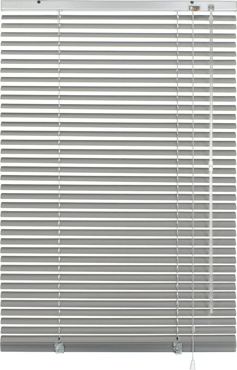 GARDINIA Jalousie Aluminium-Jalousie 25 mm, mit Bohren, freihängend, Jalousiebänder farblich passend