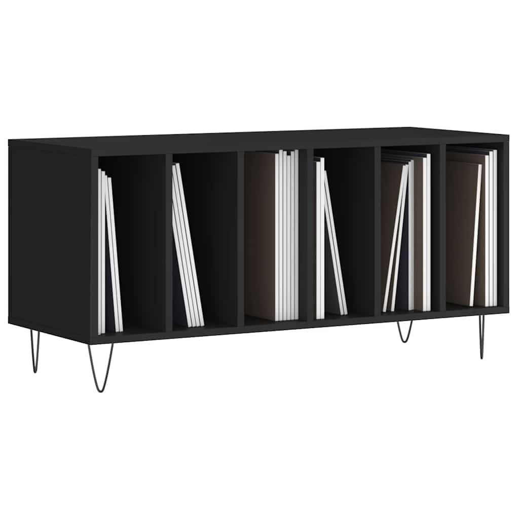 vidaXL Lowboard Plattenschrank Schwarz 100x38x48 cm Holzwerkstoff (1 St) – Bild 3 von 5