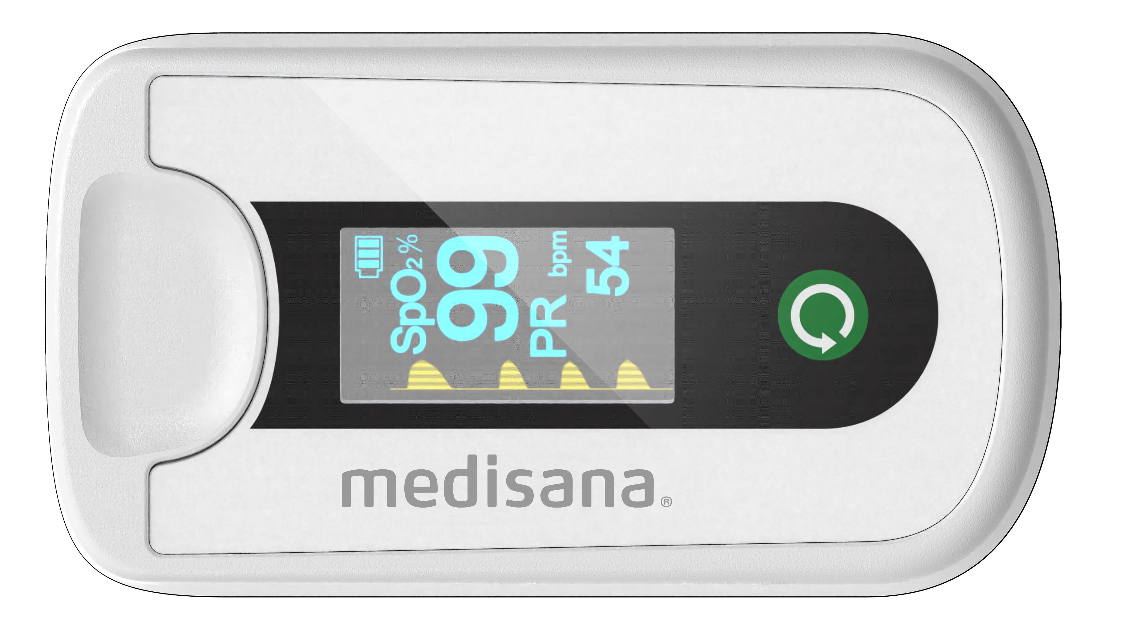 medisana Pulsoximeter PM 180, Blutsauerstoffsättigung, Herzfrequenz,zertifiziertes Medizinprodukt