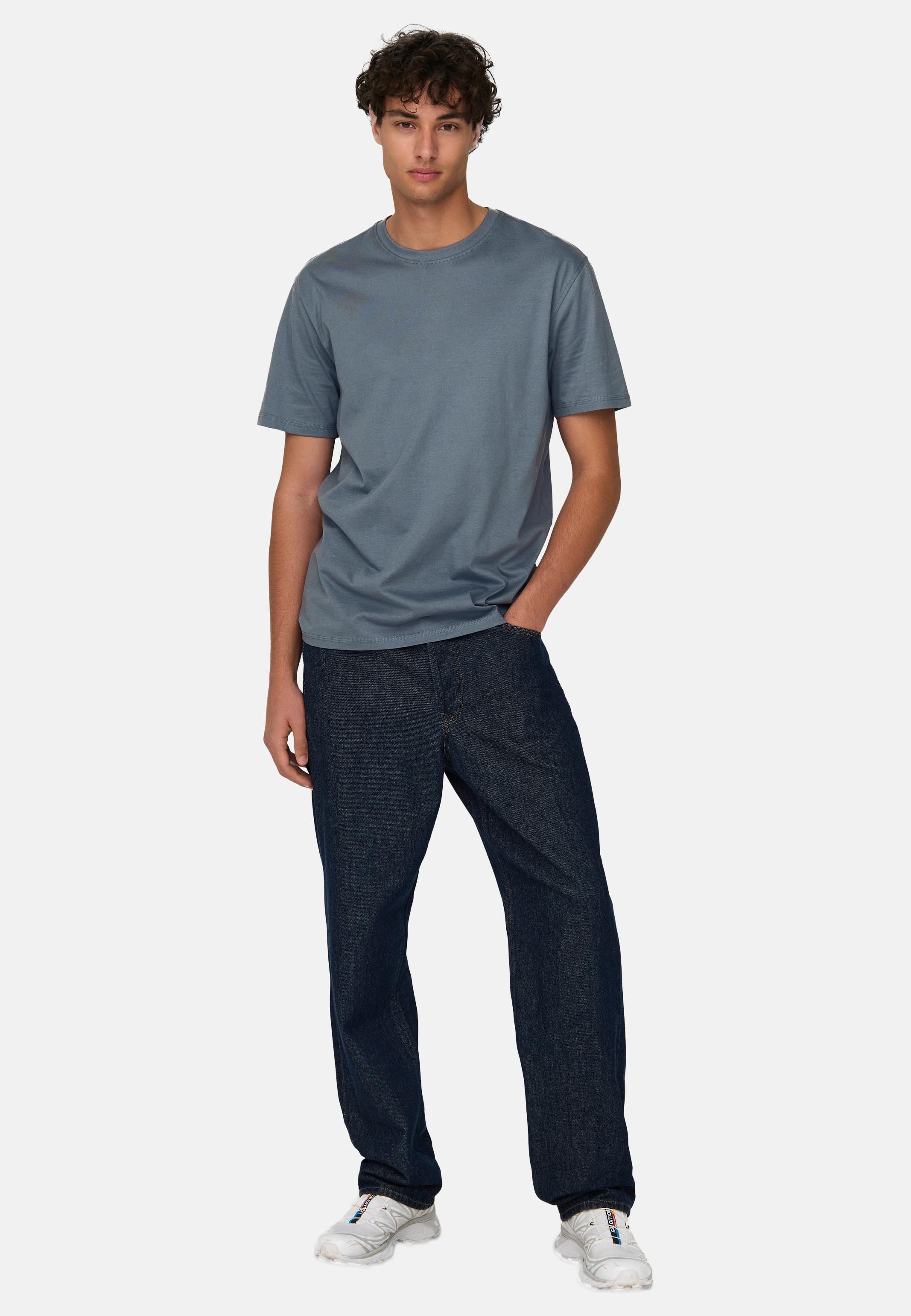 ONLY & SONS T-Shirt 3er Pack MAX (Spar-Set, 3-tlg) T-Shirt - Baumwolle - Atmungsaktiv - Vielseitiges Basic