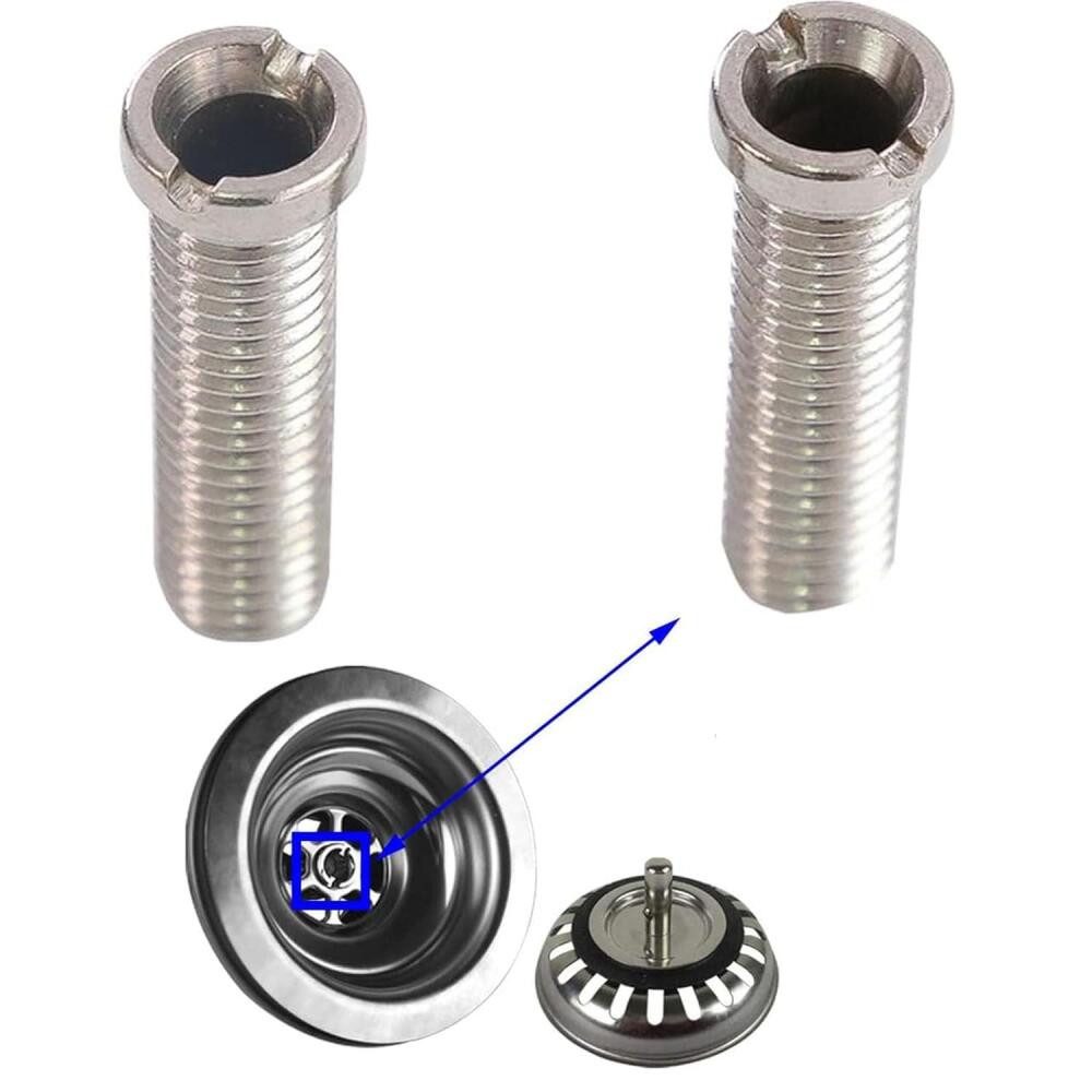 FELIXLEO Flachrundkopfschraube 2 Stück Edelstahl Hohlschraube Spüle 35mm Abflusssieb für Waschbecken, (2 St)