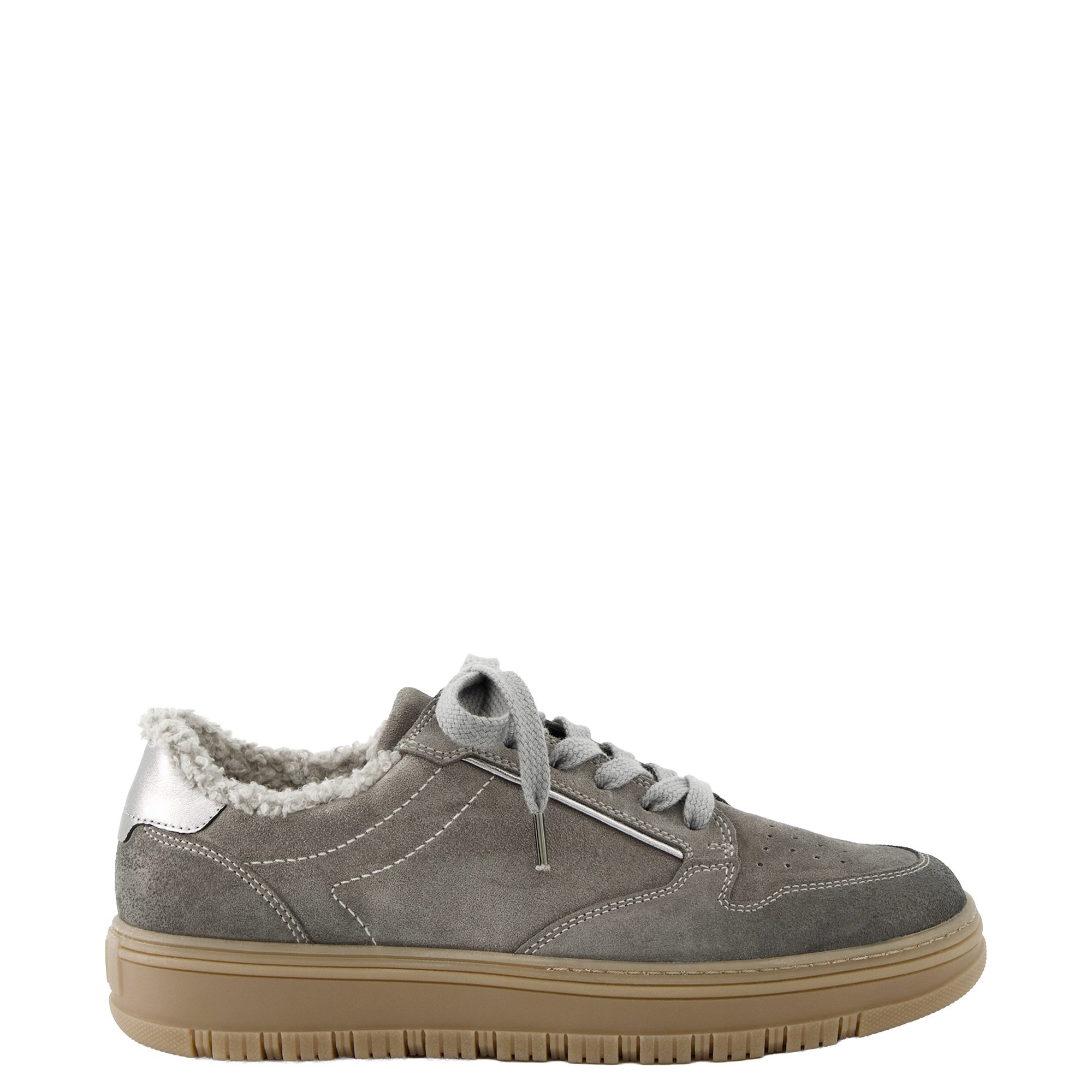 Paul Green 5369-070, Schnürschuhe, Warmfutter, Grau, Damen Schnürschuh