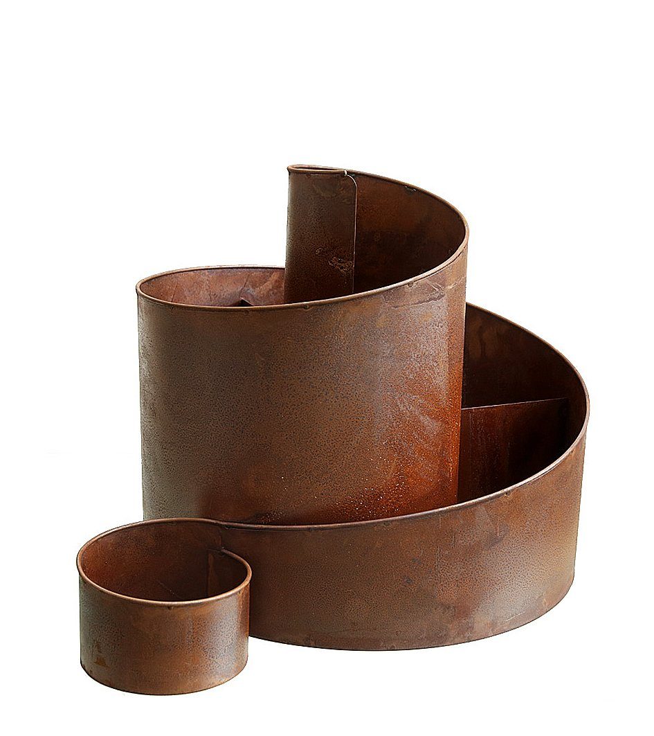 BigDean Kräuterspirale »Kräuterschnecke groß BxHxL ca. 43 x 41 x 61 cm edelrost Hochbeet Pflanzentreppe Blumenpyramide«