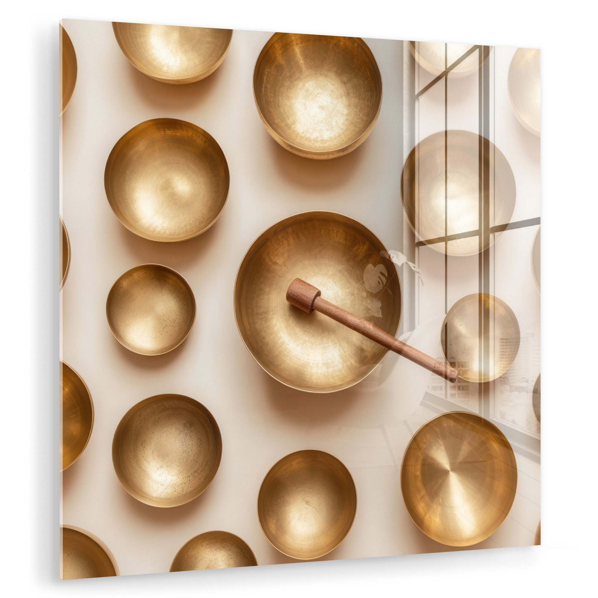 MuchoWow Acrylglasbild Symmetrisch - Gold - günstig online kaufen