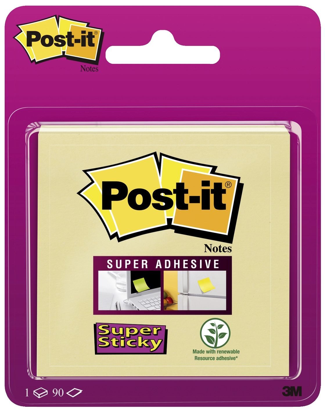 Haftnotizblock 6920SS-CY Haftnotizblock - 76 x 76 mm, 90 Blatt, gelb