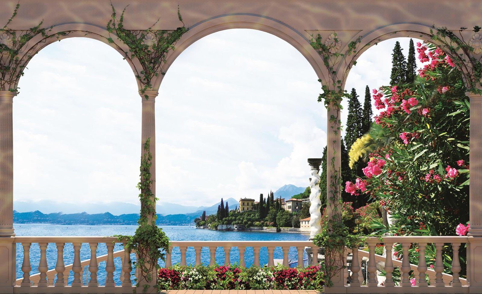 Wallarena Fototapete Terrasse Landschaft Vlies Tapete günstig online kaufen