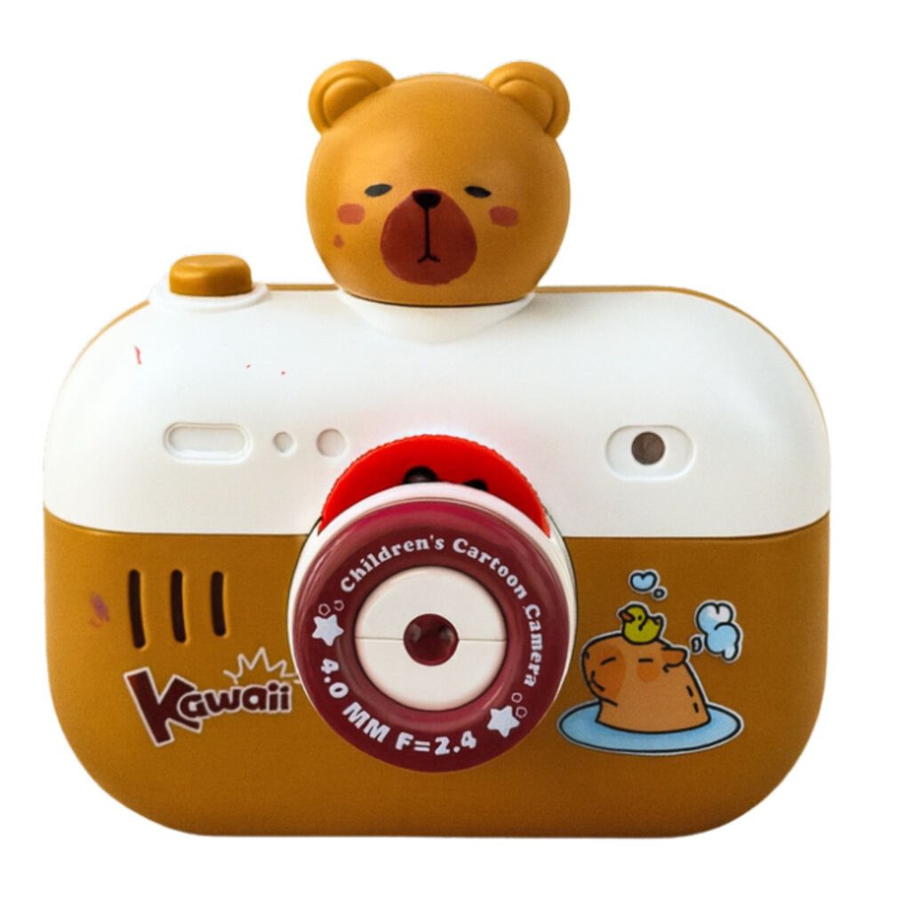 LEAN TOYS Lernspielzeug Capybara interaktive Kamera, Lichtprojektor, Geräusche, Trageband