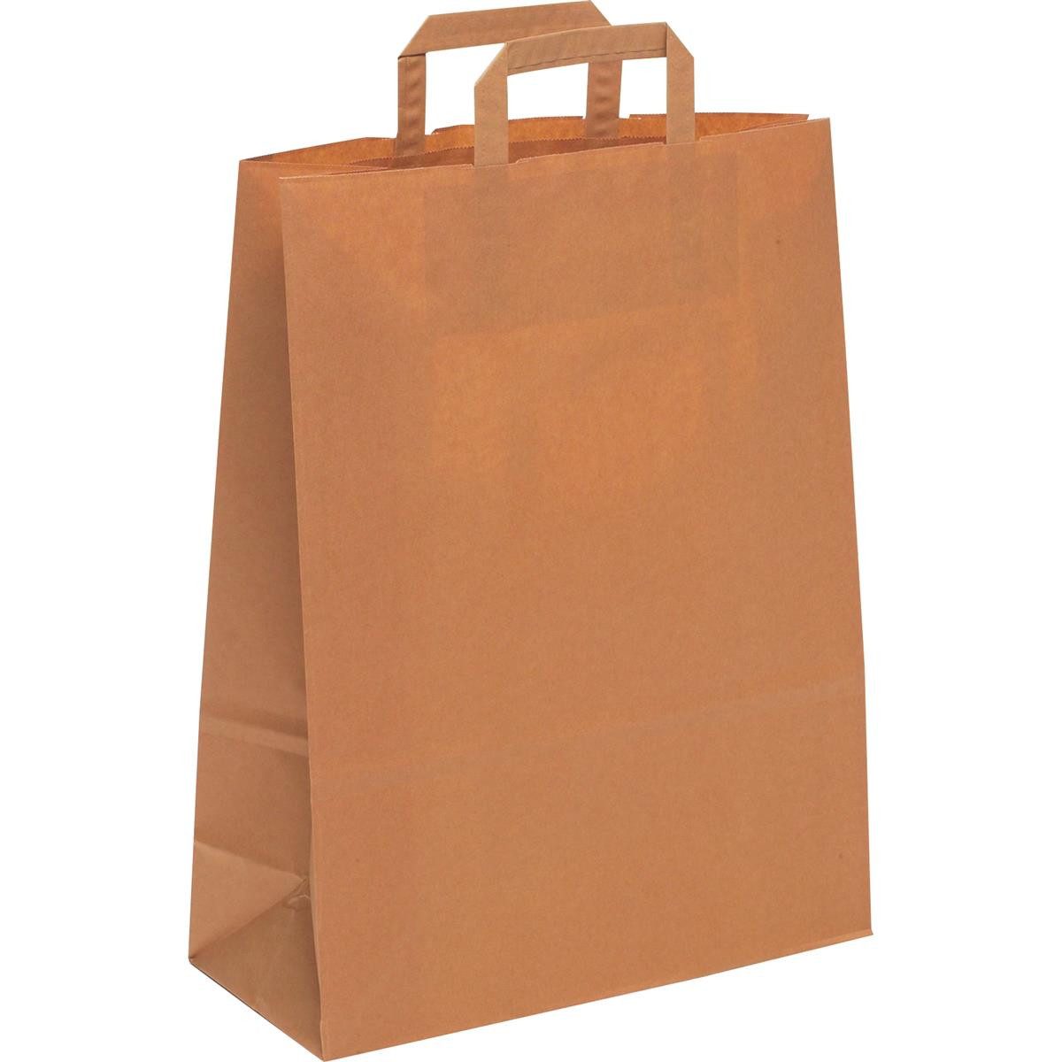 Tragetasche Papiertragetasche Topcraft gr braun 50 St./Pack.