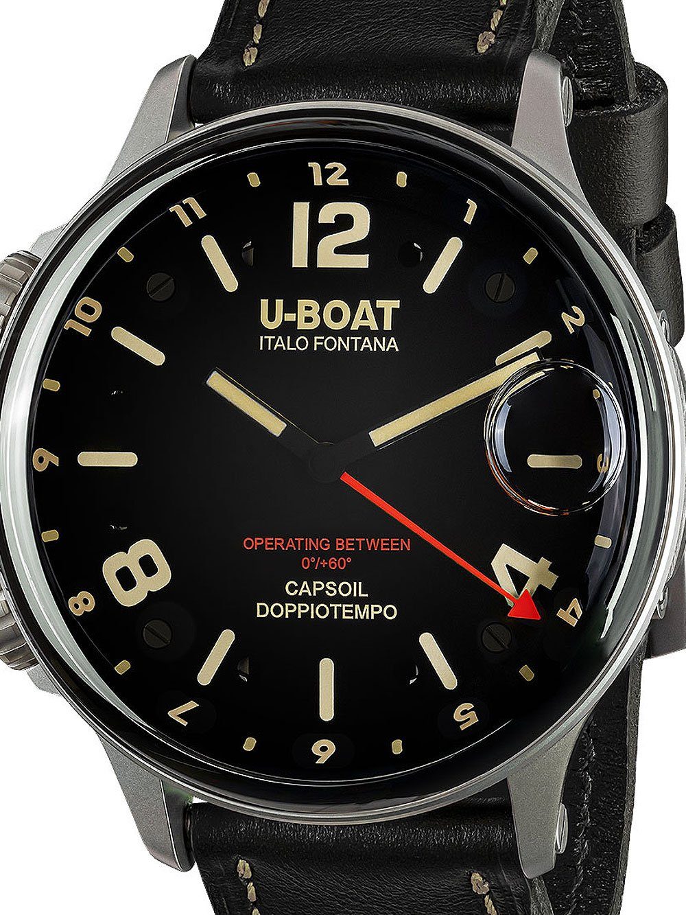 U-Boat Quarzuhr U-Boat 9672 Capsoil Doppiotempo SS GMT Herrenuhr 55mm 10ATM U-Boat 9672 Capsoil Doppiotempo SS GMT Herrenuhr 55mm 10ATM