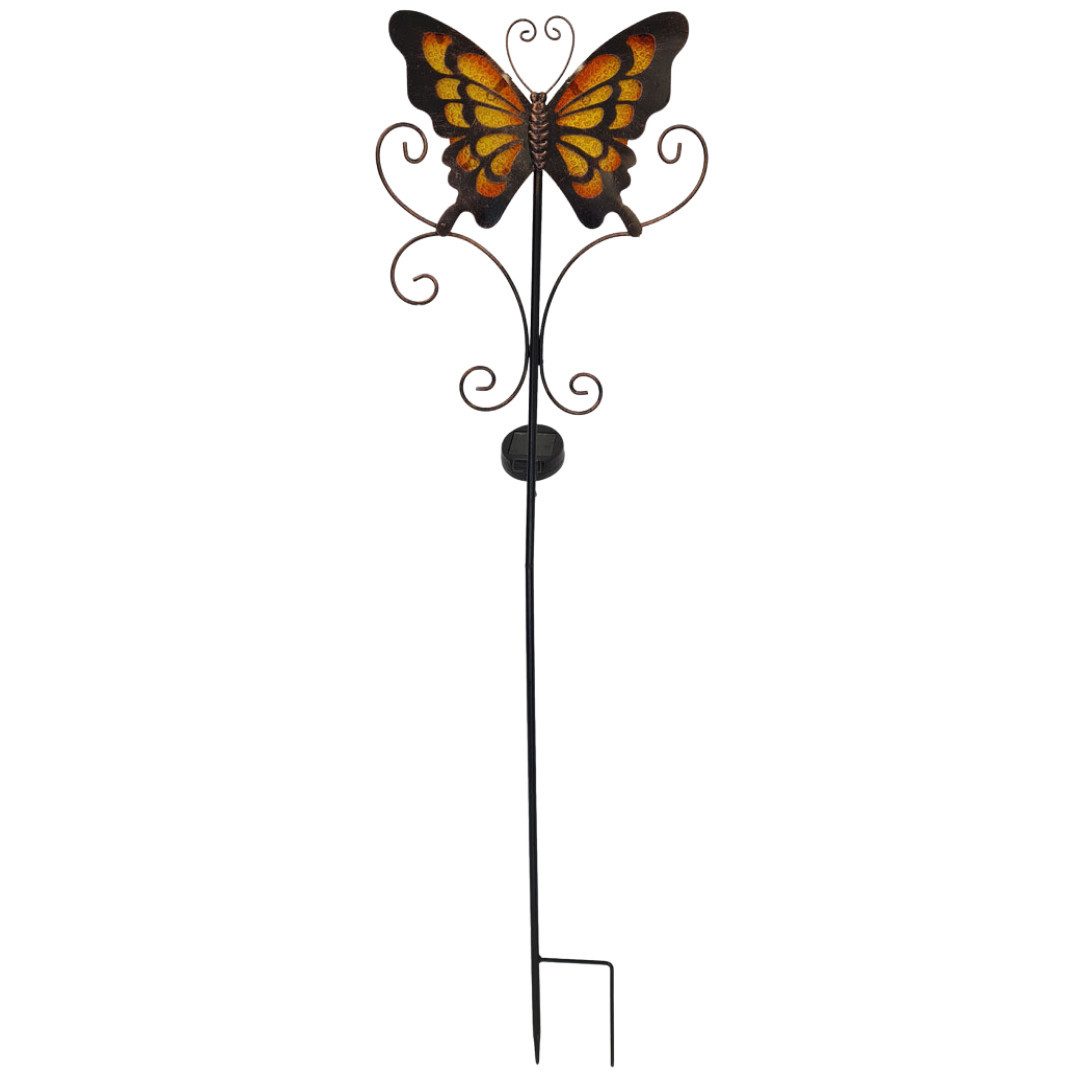 abc HOME LED Gartenleuchte Schmetterling, LEDs, Solarpanel, Lichtsensor, 92 cm H, LED fest integriert