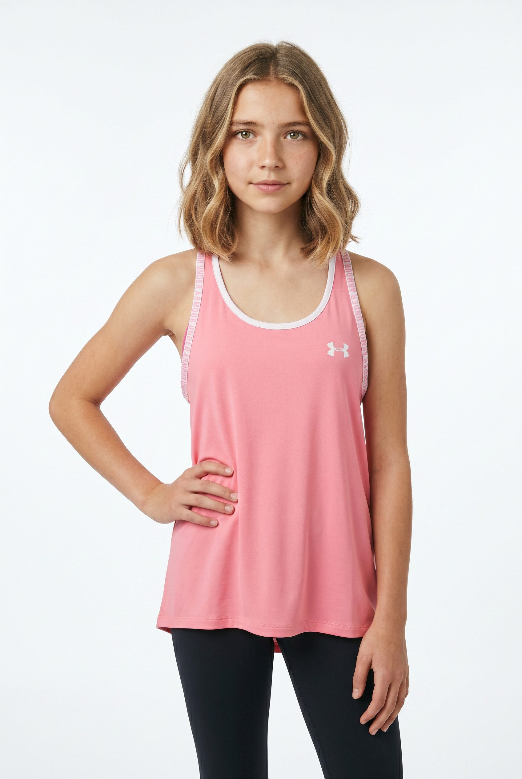 Under Armour® Trainingstop TECH KNOCKOUT TANK ärmelloses Design, mit tiefem Rundhals, schweißableitendes Material