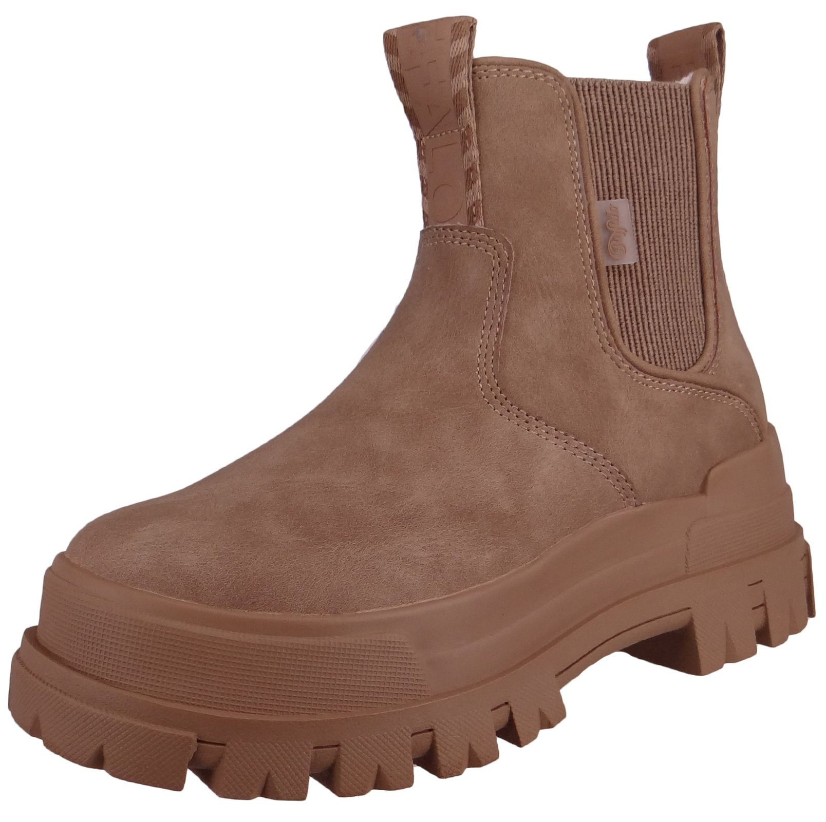 1622287 Aspha Chelsea Warm Vegan Brown Stiefelette
