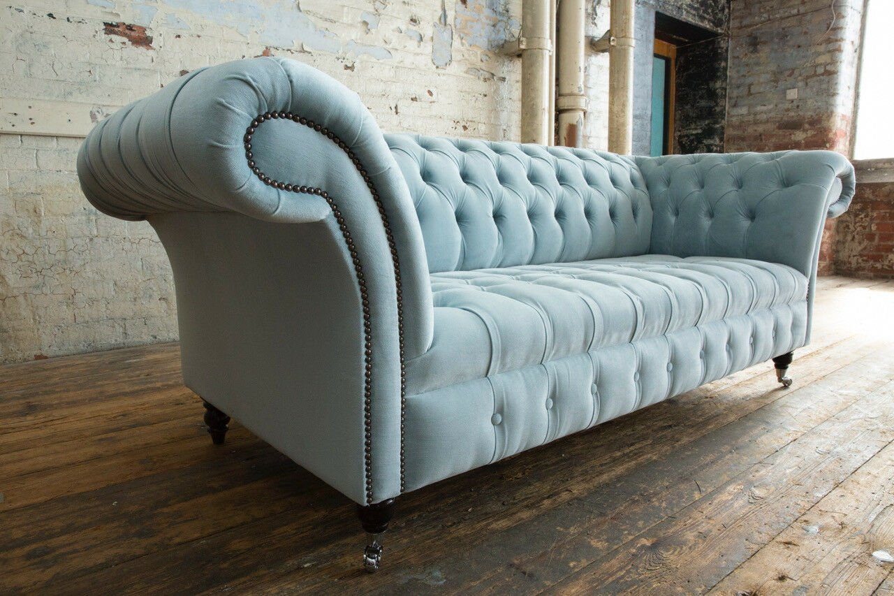 Sofa Sofa cm JVmoebel Sitzer 225 3 Chesterfield-Sofa, Couch Design Chesterfield