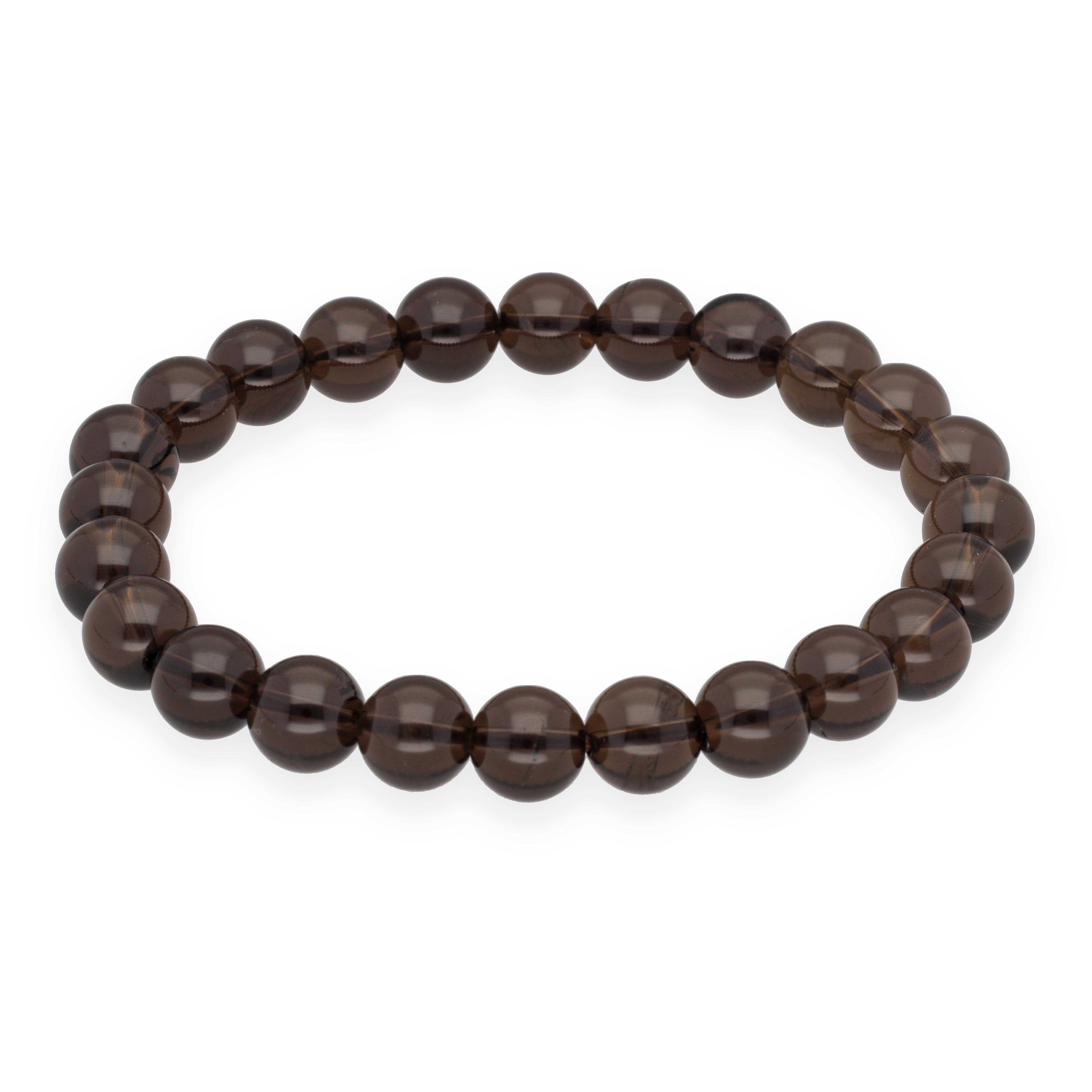 Lebensquelle Plus Armband Rauchquarz Kugelarmband, 8 mm