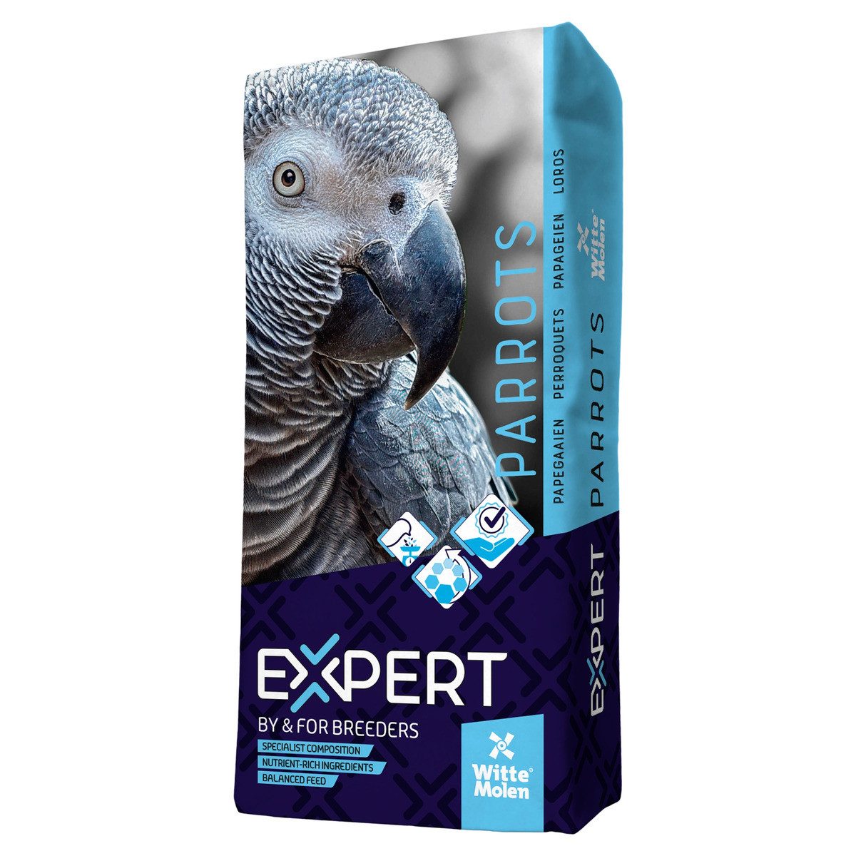Witte Molen Expert Premium für Papageien grob 15 kg, Trockenfutter für: Vogel