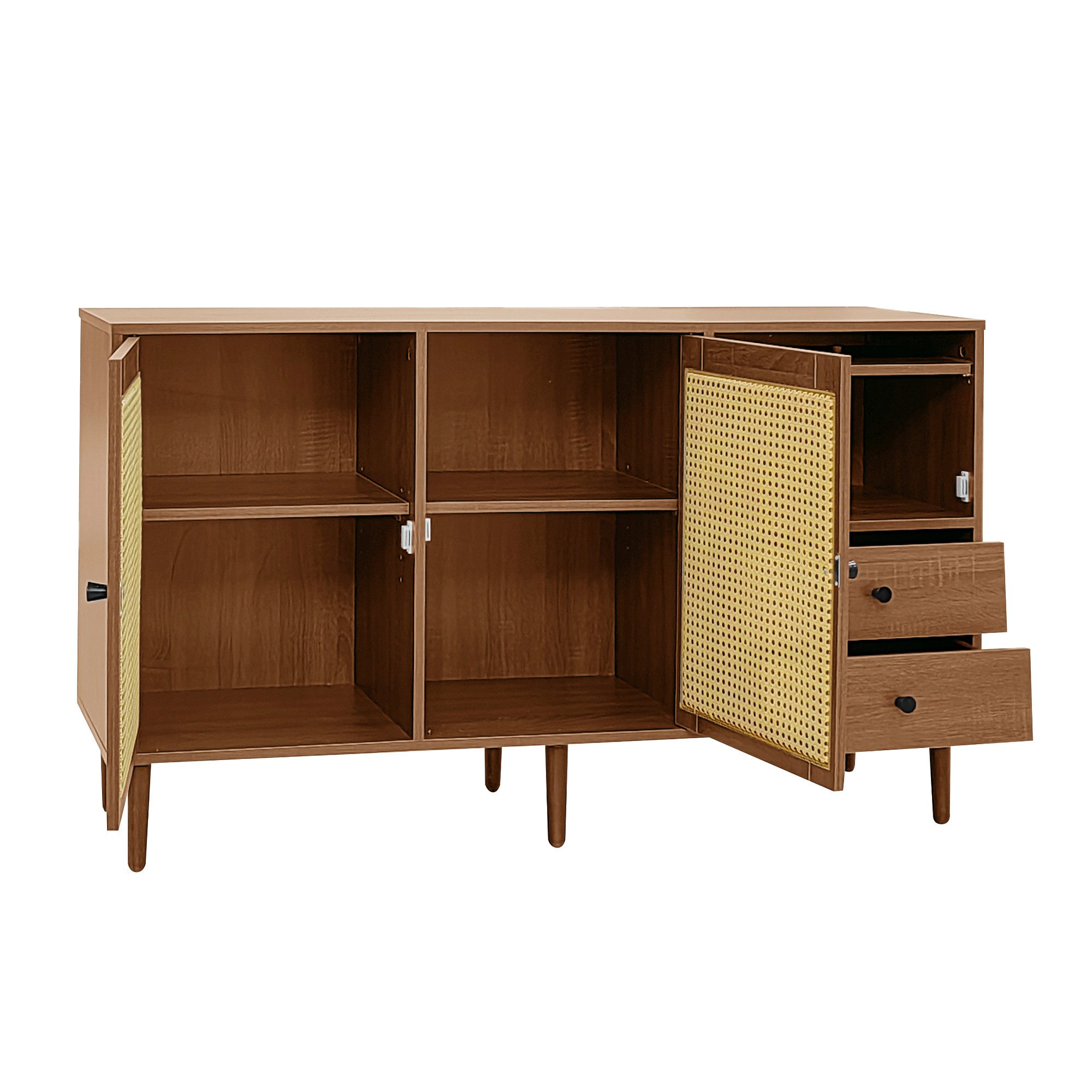 HAUSS SPOLE Sideboard mit Rattantüren, Magnetverschluss, günstig online kaufen
