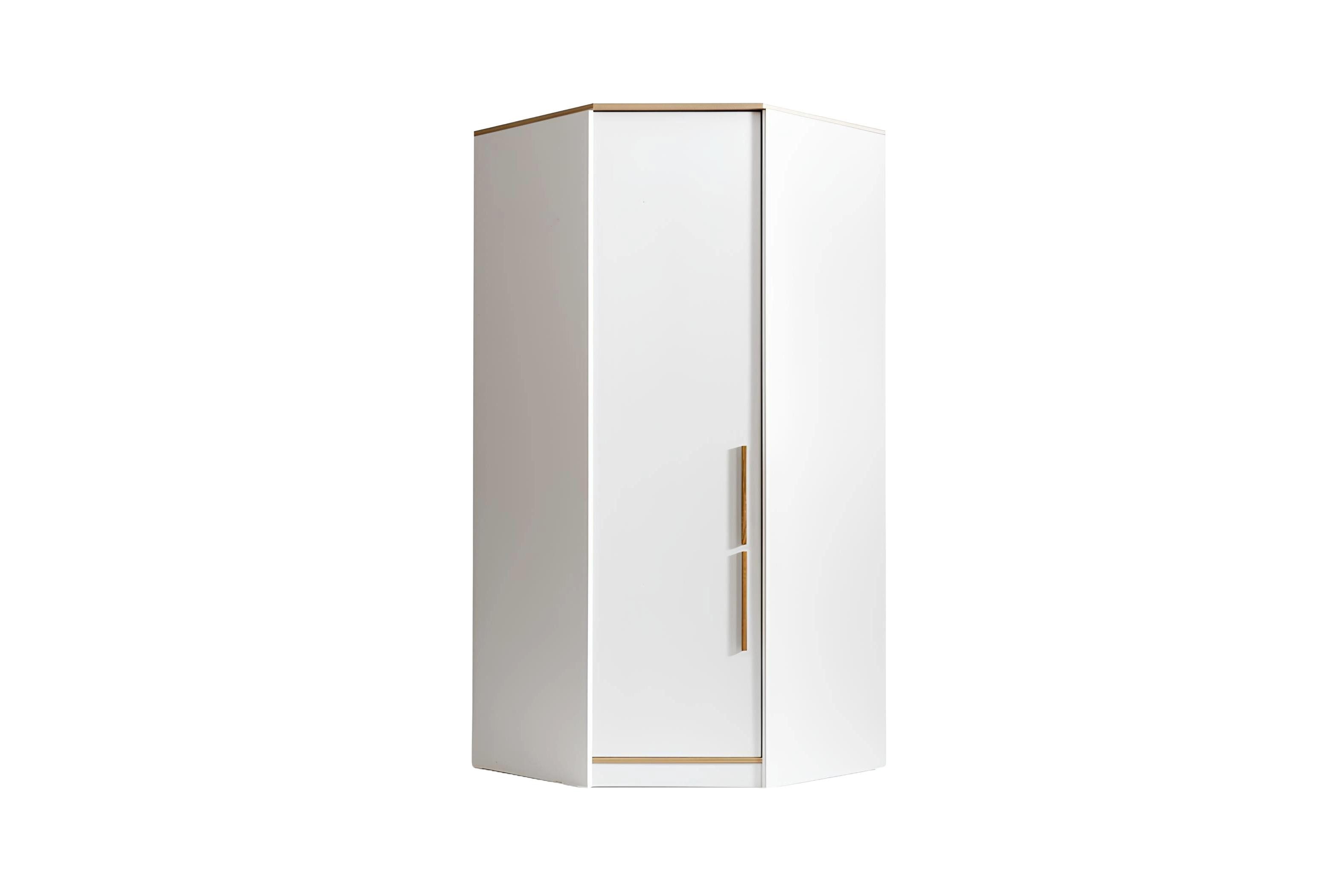 Xlmoebel Kleiderschrank Eckschrank in Weiß mit geräumigem Design für Schlafzimmer (1-St., Kleiderschrank) Hergestellt in Europa