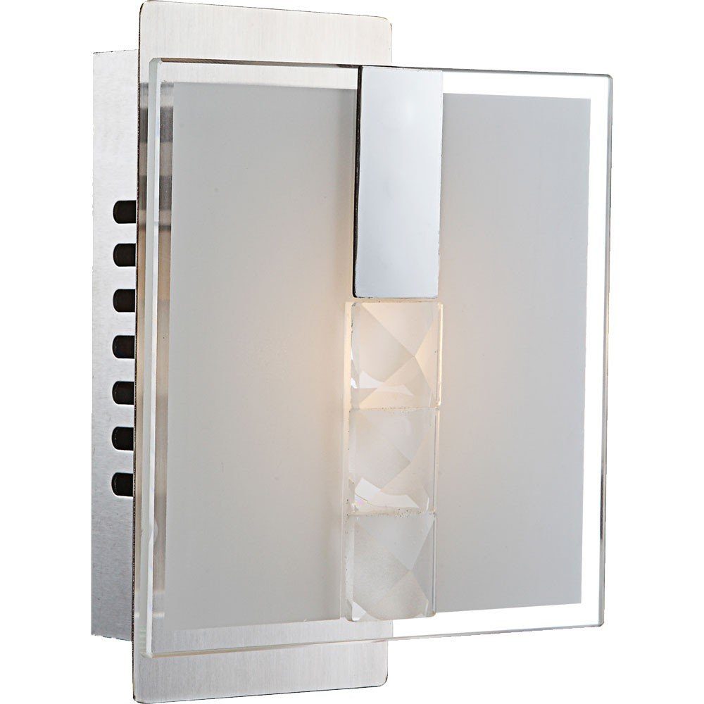 Wand etc-shop fest verbaut, Glas LED Lampe Beleuchtung LED Wohnzimmer 4,5 LED-Leuchtmittel Leuchte Wandleuchte, Watt Warmweiß,