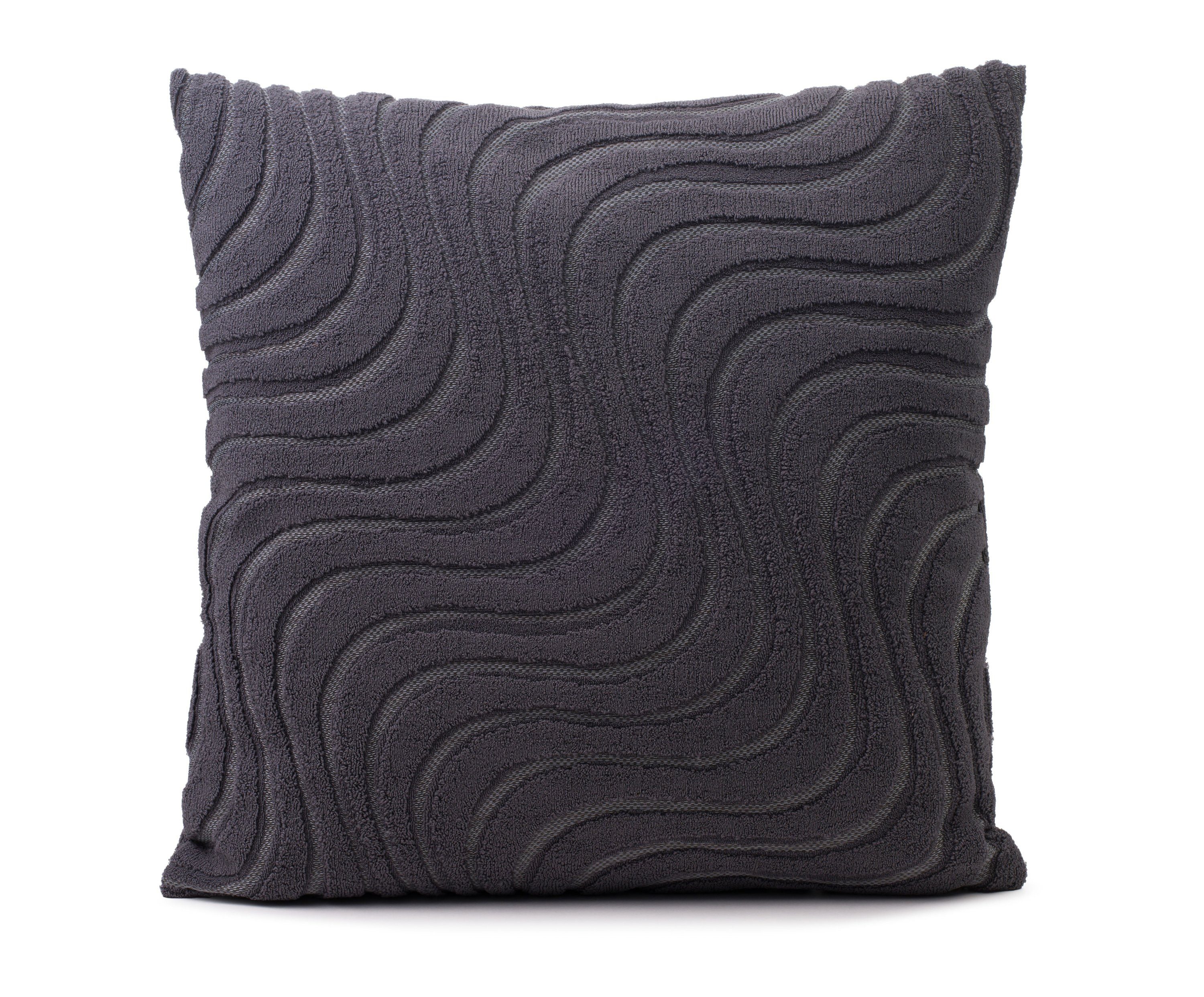 Wohndecke GÖZZE Подушкиhülle OCEAN anthrazit BL 40x40 cm grau, Gözze