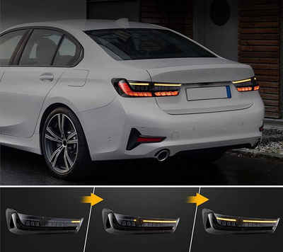LLCTOOLS Rückleuchte Voll LED Rückleuchten für BMW G20 G28 G80 2018-2022 rot OLED, LED fest integriert